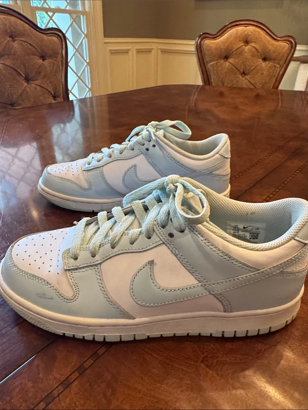 Nike dunks Kids Low-Top Sneakers in Light Blue and White